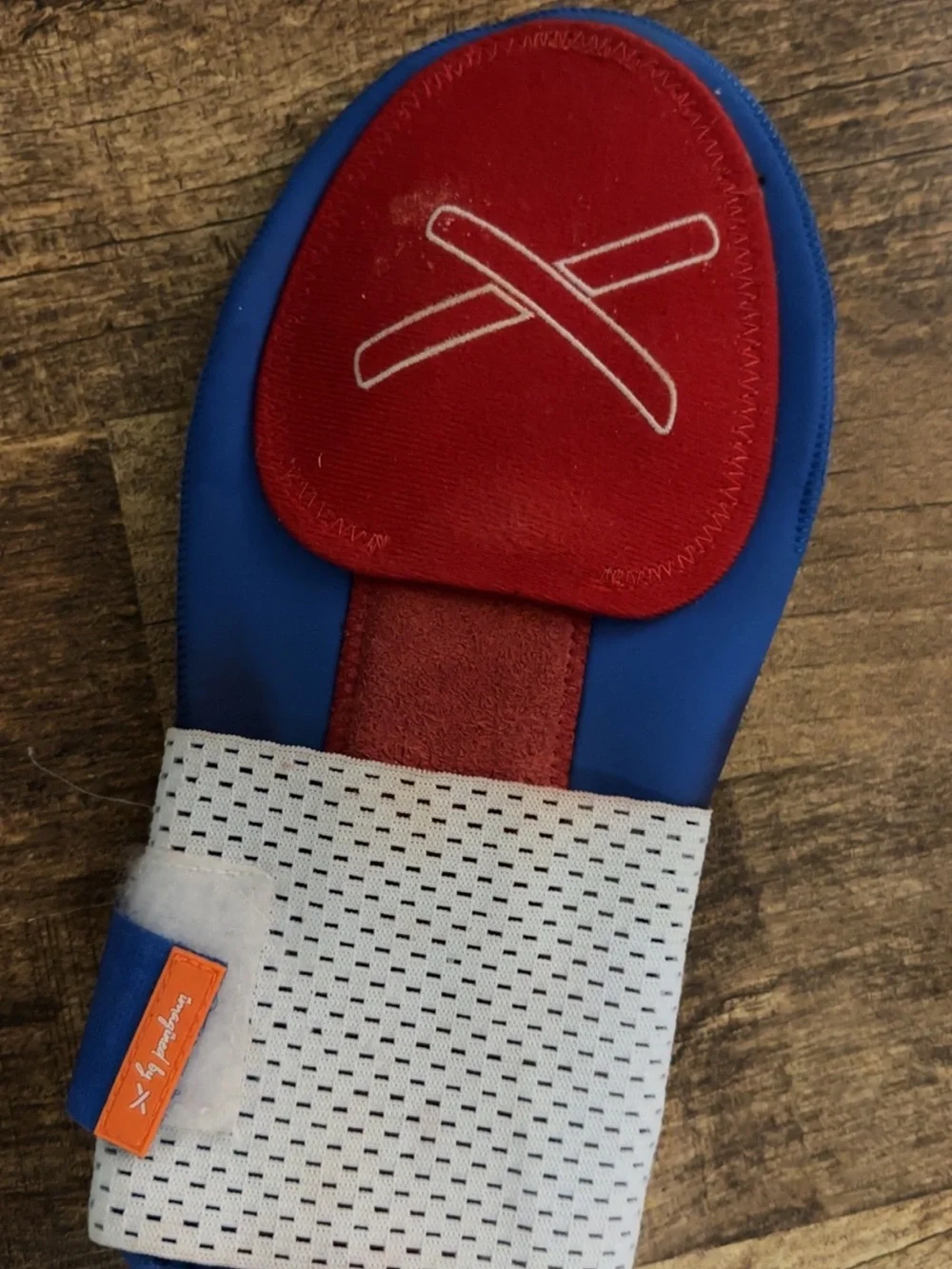 Kids Blue & Red Popsicle Mittens with Orange Accent